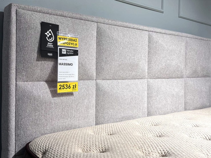 Łóżko MASSIMO 160x200 bez pojemnika z ekspozycji Salonu Janki