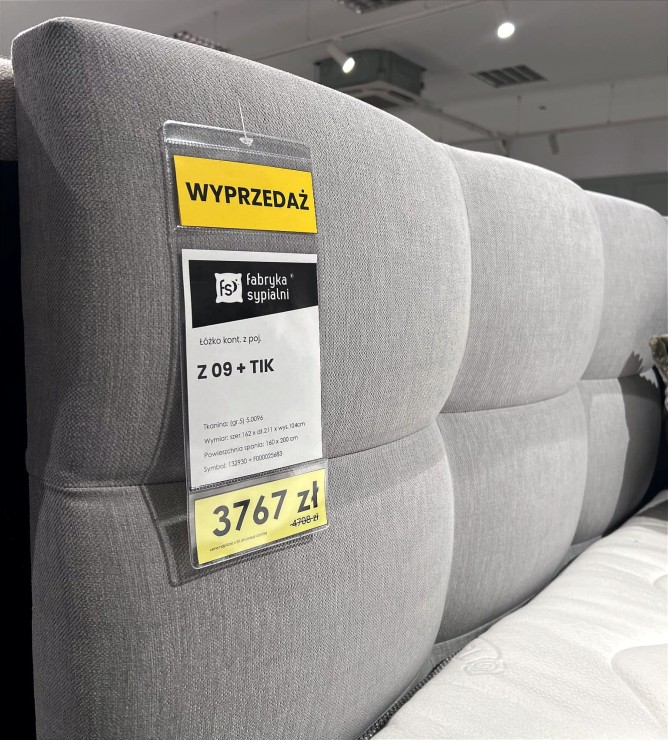 Łóżko Z 09 + TIK z pojemnikiem 160x200 z ekspozycji Salonu Janki 