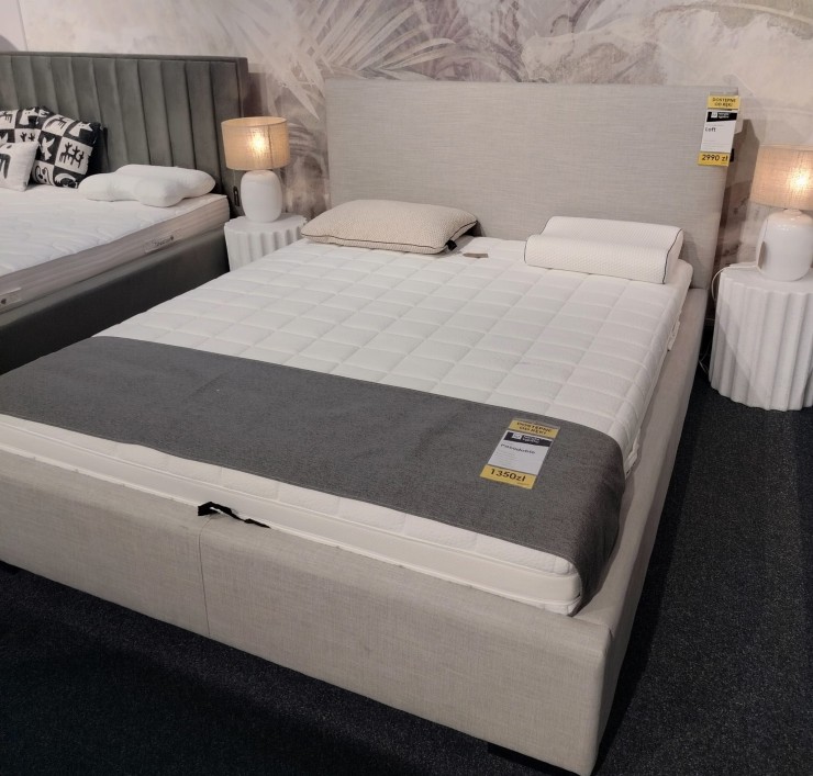 Łóżko Loft z pojemnikiem 160x200 z ekspozycji Salonu Modlińska