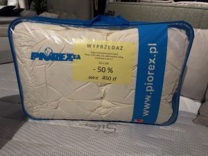 Kołdra puchowa Klimatyczna 155x200 z ekspozycji Salonu Józefów