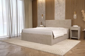 Łóżko 86000-RP tapicerowane z pojemnikiem na pościel M&K Foam 