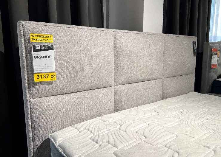 Łóżko GRANDE 160x200 z pojemnikiem z ekspozycji Salonu Janki