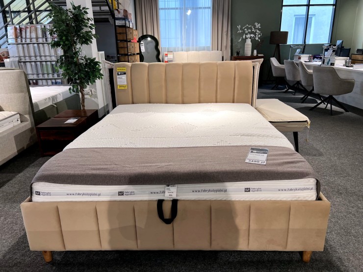 Łóżko CRUDO 160x200 z pojemnikiem z ekspozycji Salonu Janki