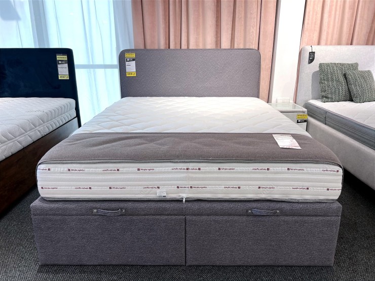 Łóżko kontynentalne PRIMO 160x200 z pojemnikiem z ekspozycji Salonu Janki  