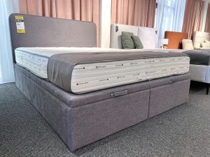 Łóżko kontynentalne PRIMO 160x200 z pojemnikiem z ekspozycji Salonu Janki  