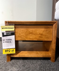 Szafka nocna M-FORM z półką z ekspozycji Salonu Janki