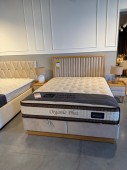 Łóżko kontynentalne 160x200 z pojemnikiem + stoliki nocne