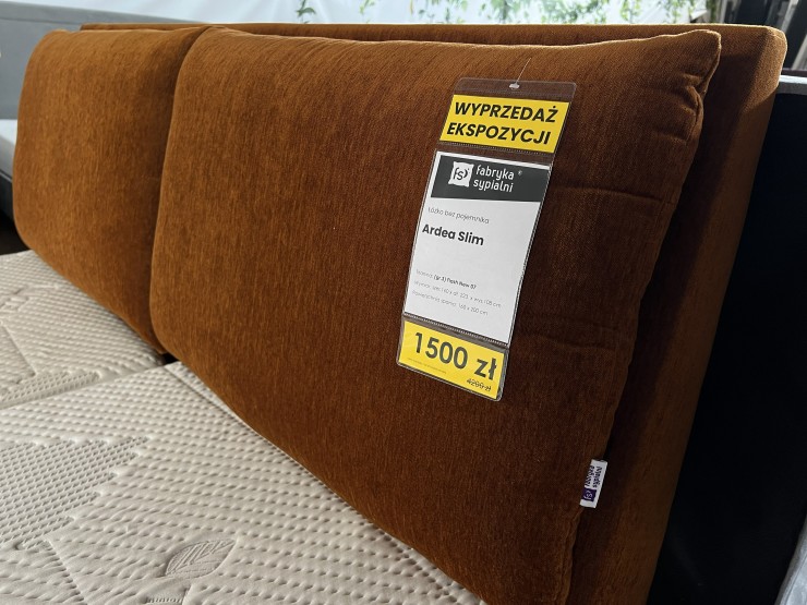 Łóżko Ardea Slim 160x200 bez pojemnika z ekspozycji Salonu Janki