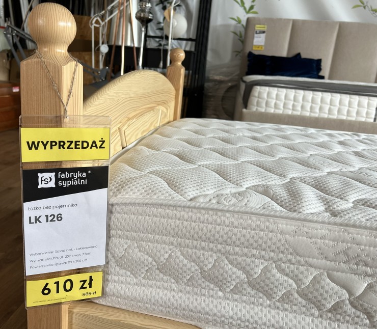 Łóżko LK 126 90x200 bez pojemnika z ekspozycji Salonu Janki 