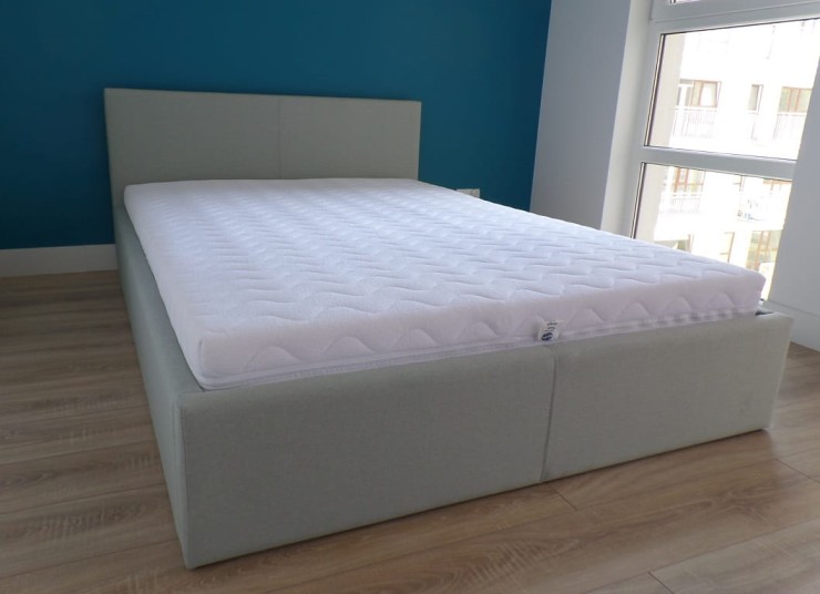 Promocja Łóżko tapicerowane Iris 160x200 z pojemnikiem