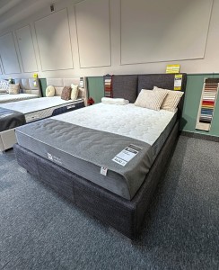 Łóżko Riga 160x200 z pojemnikiem z ekspozycji Salonu Puławska