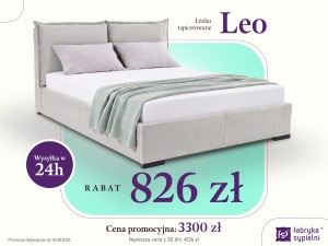 Promocja Łóżko tapicerowane Leo 160x200 z pojemnikiem