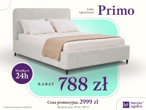 Promocja Łóżko tapicerowane Primo 160x 200 z pojemnikiem