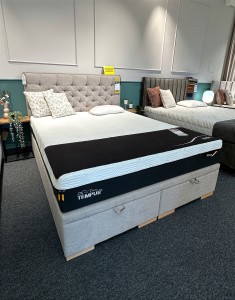 Łóżko Evo kontynentalne 160x200 z pojemnikiem z ekspozycji Salonu Puławska