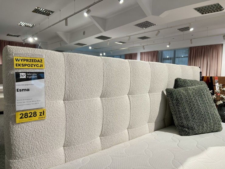 Łóżko ESMA 160x200 bez pojemnika z ekspozycji Salonu Janki