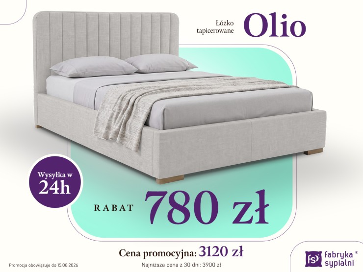 Promocja Łóżko tapicerowane Olio 160x200 z poj.