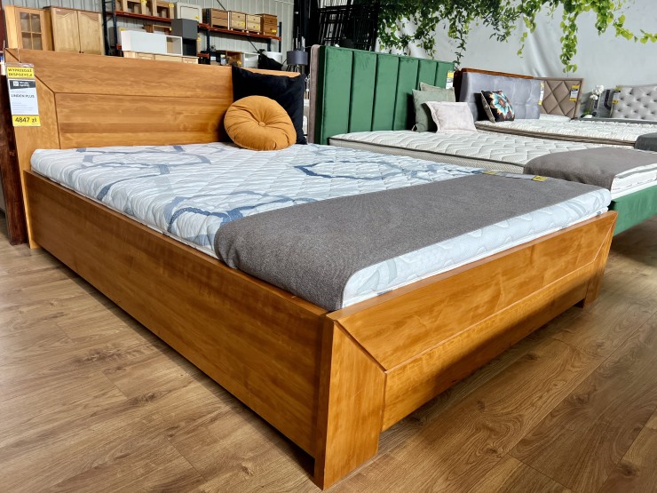Łóżko LINDEN PLUS 160x200 z pojemnikiem z ekspozycji Salonu Janki