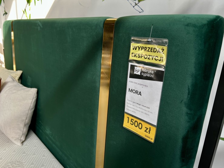 Łóżko Mora 160x200 bez pojemnika z ekspozycji Salonu Janki