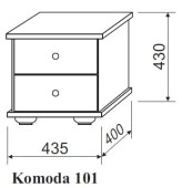 Komoda sosnowa 101 Spar Meble