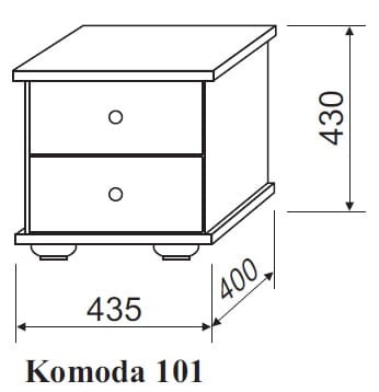 Komoda sosnowa 101 Spar Meble