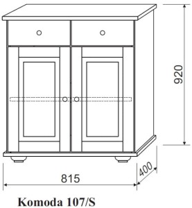 Komoda sosnowa 107 S Spar Meble