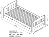 Łóżko sosnowe UTTE II z pojemnikiem Spar Meble