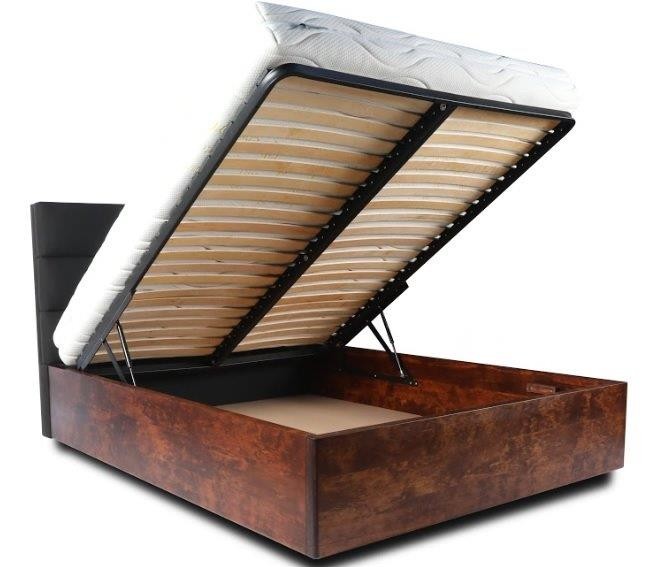 Łóżko kontynentalne OAK PLUS wezgłowie 2  z pojemnikiem