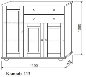 Komoda sosnowa 113 Spar Meble