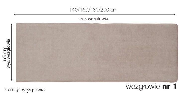 Wezgłowie Domo Smart 1 Fabryka Sypialni
