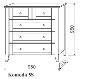 Komoda AMELIA 5S Spar Meble